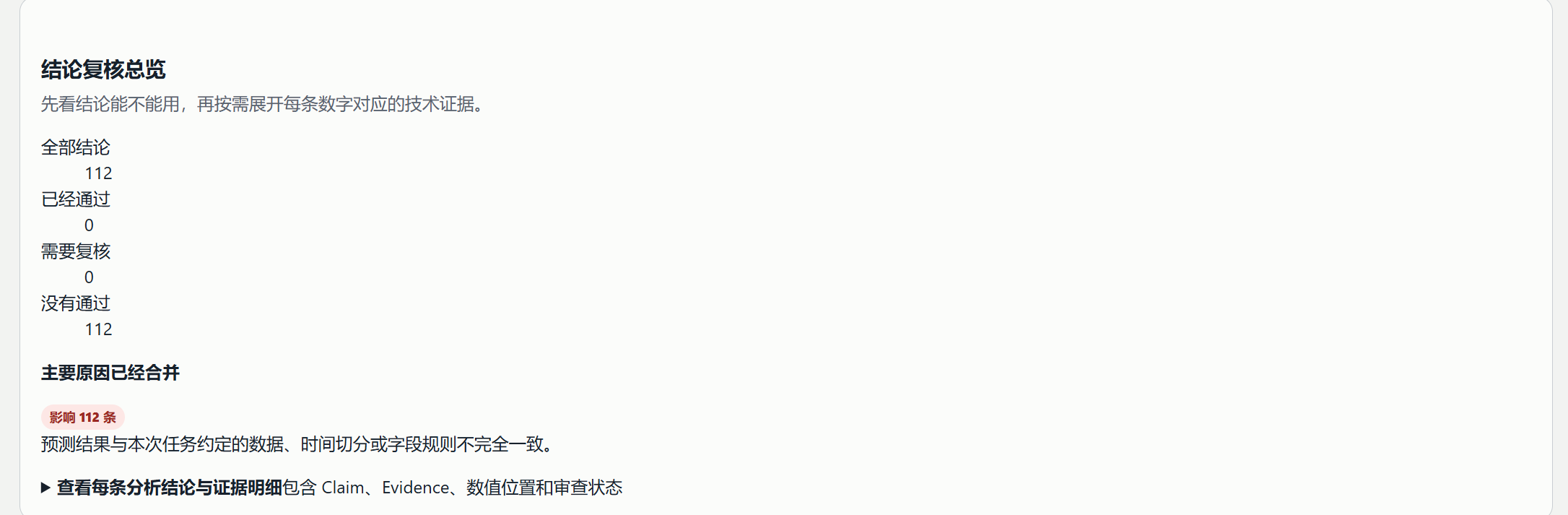 工作台报告状态提示