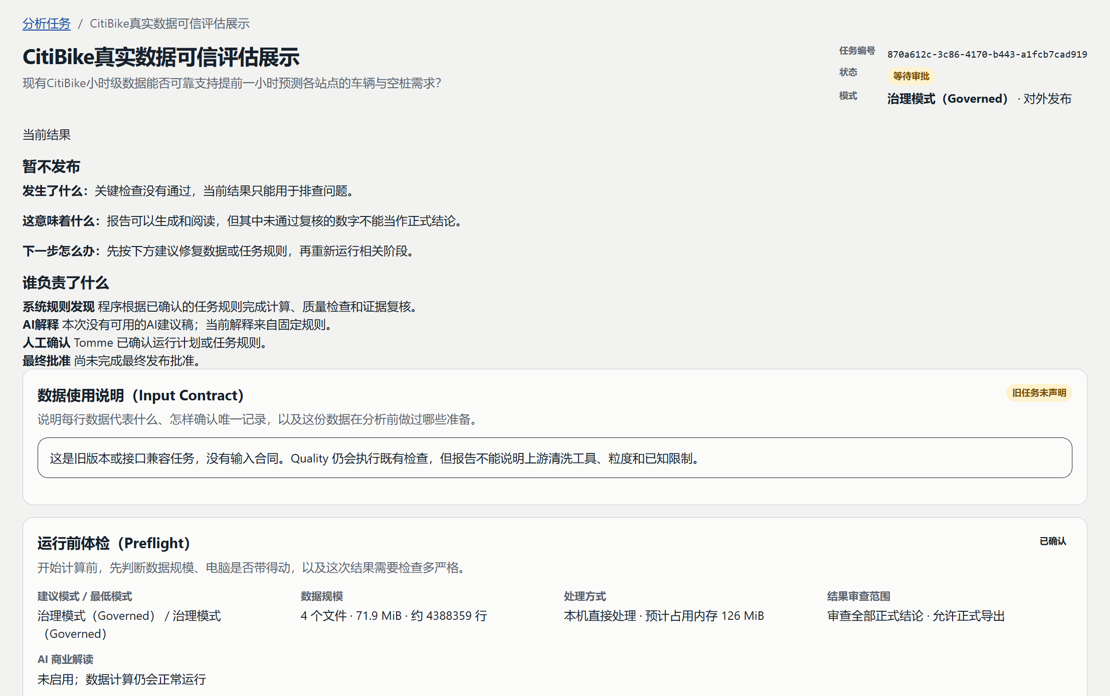 工作台审查CitiBike结果